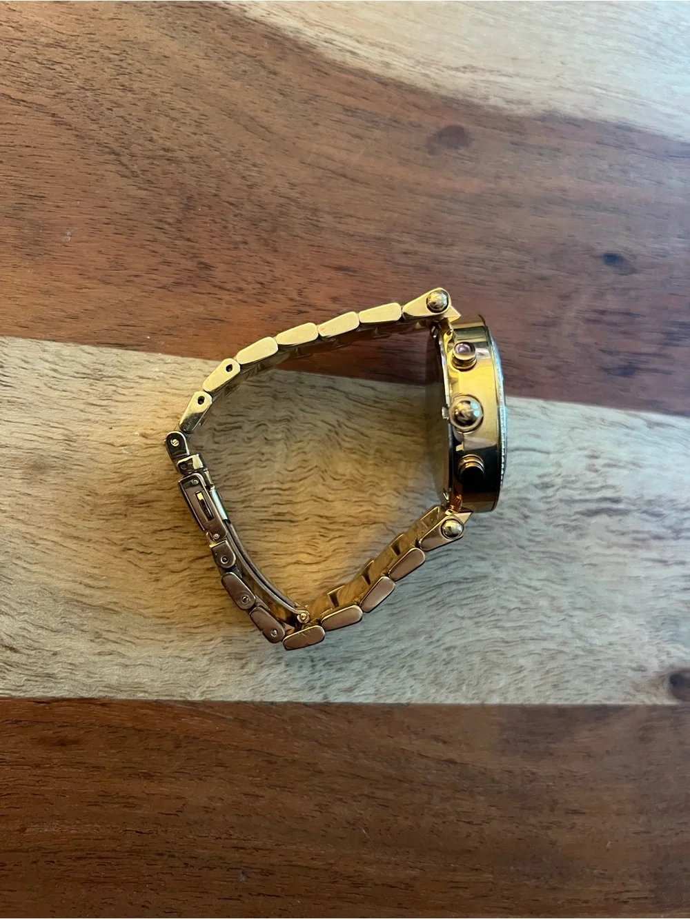 Michael Kors Rose Gold and White Crystal Bezel Women's Watch (needs new battery)